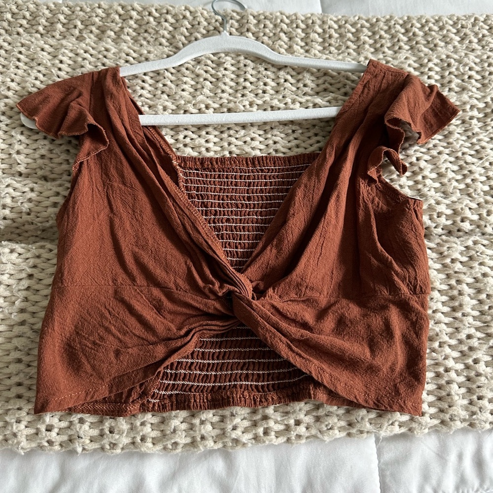 Brown Crop Top